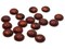 18 11mm Shiny Red Brown Flatback Round Vintage Lucite Cabochons